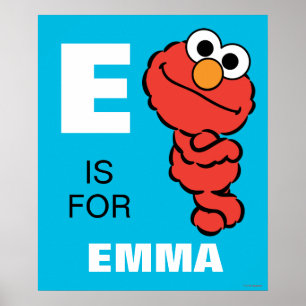 Poster E é para Elmo   Adicione seu nome