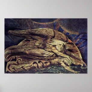 Pôster E Elohim Criou Adam Por William Blake
