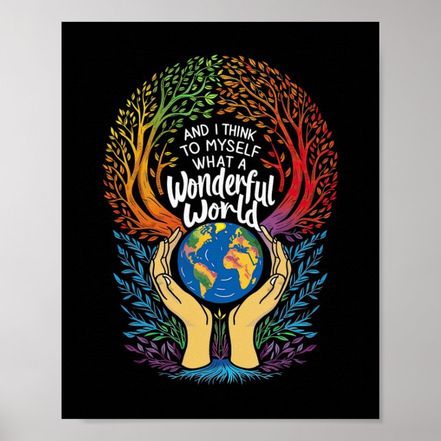Poster E Eu Penso Para Mim Mesmo Que Uma Terra Maravilhos (Frente)