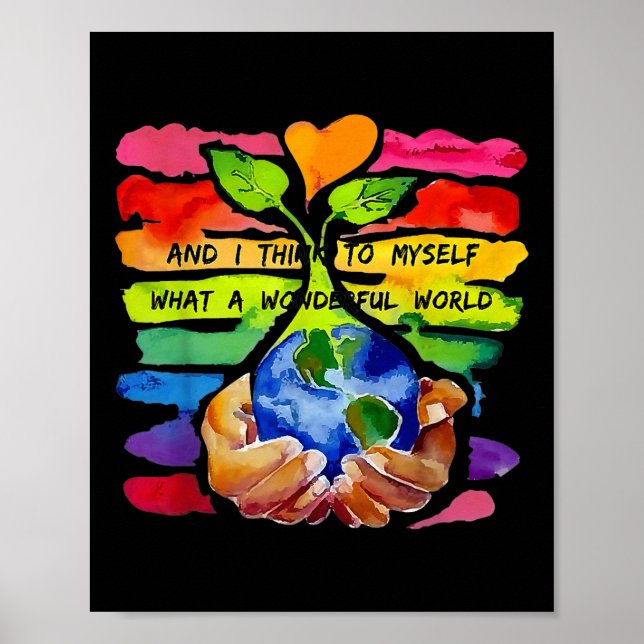 Poster E Eu Penso Que Um Mundo Maravilhoso (Frente)