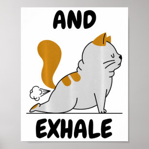 Poster E Exalando Gato de Yoga Comfort Colors Adulto Pesa
