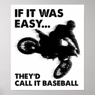 Poster É Fácil é um Cartaz Divertido de Beisebol