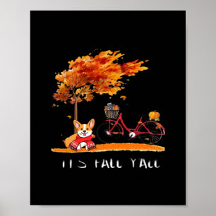 Poster É Fall Y’all Dachshund Autumn Costume