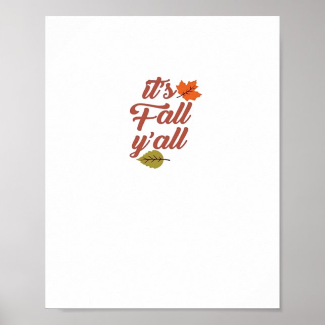 Poster É Fall Y’all Trendy Meme (Frente)
