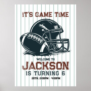 Poster É hora do jogo! Jogo de aniversários de futebol