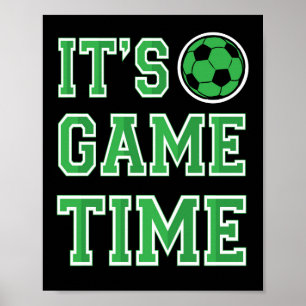 Poster É HORA DO JOGO! Sinal de Festa de Futebol Impressã