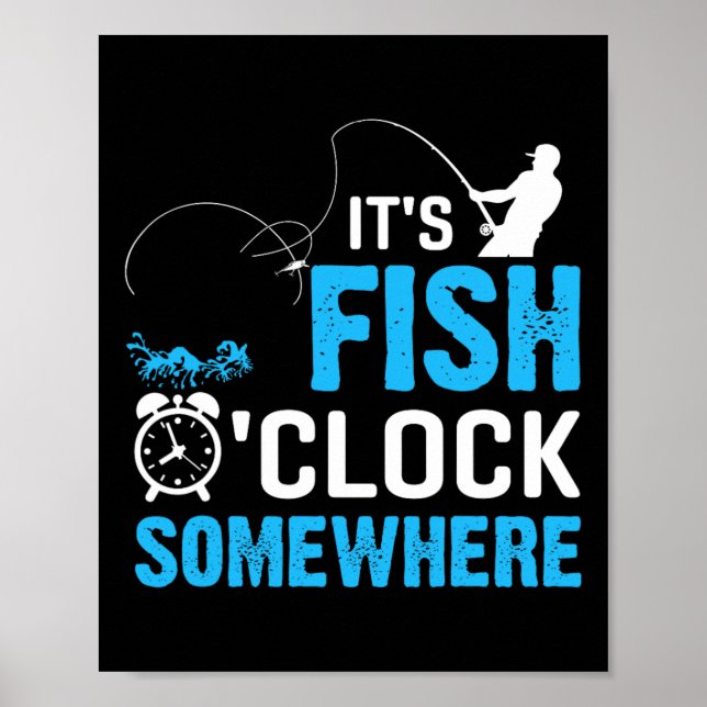 Poster É hora do peixe em algum lugar (Frente)