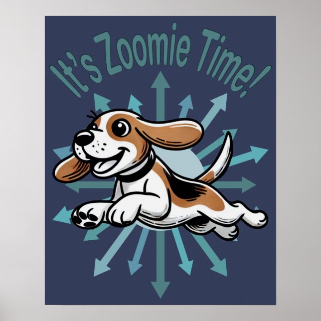Poster É hora do Zoomie Beagle (Frente)
