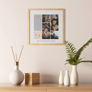 Poster e Impressão de Colagem de Fotos da Família
