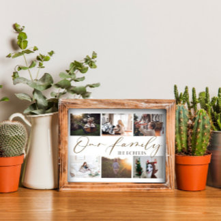 Poster e Impressão de Colagem de Fotos da Família 