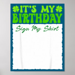 Poster É legal é meu aniversário sinal do meu dia de São