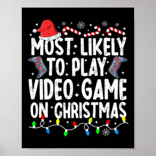Poster É Mais Provável Jogar Vídeo No Natal Pajama