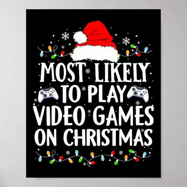 Poster É Mais Provável Jogar Videos games Em Vídeo De Nat (Frente)