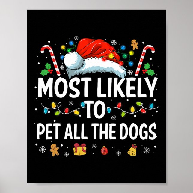 Poster É Mais Provável Pet Todos Os Cães De Natal Diverti (Frente)