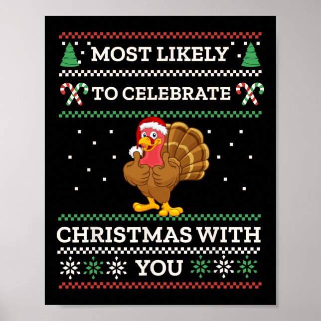 Poster É mais provável que comemoremos o Natal com você (Frente)