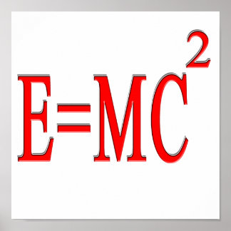 Pôster E=MC 2 (vermelho)