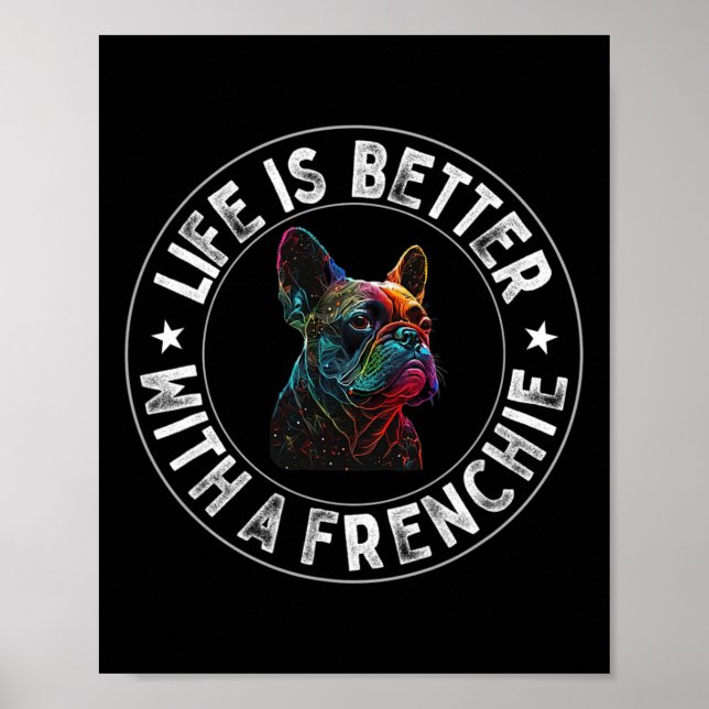 Poster É Melhor Com Um Francês - O Buldogue Francês (Frente)