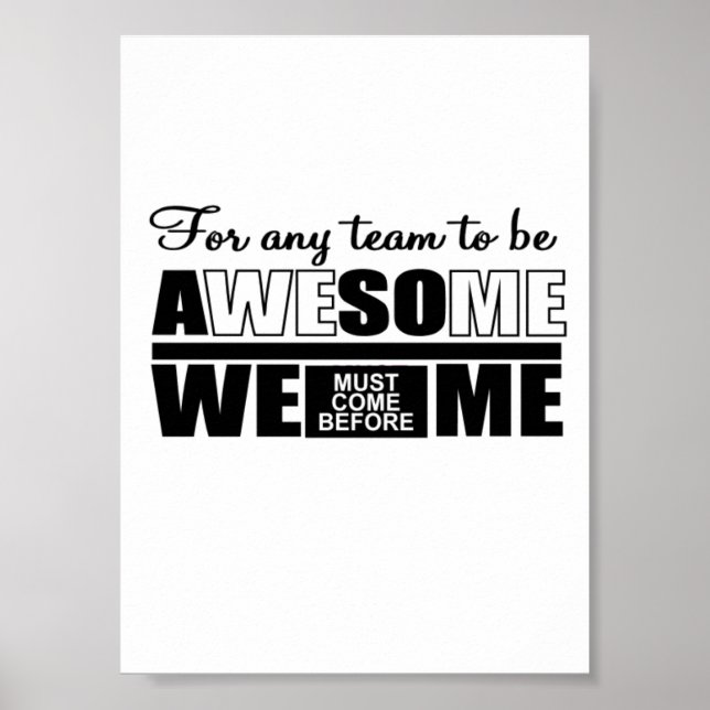 Poster É melhor trabalhar em equipe (Frente)