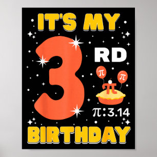 Poster É Meu 3º Aniversário Dia do Pi Matemática 3 Anos C