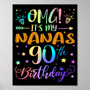Poster É Meu Aniversário De 90 Anos Da Minha Vó Doce 90 A