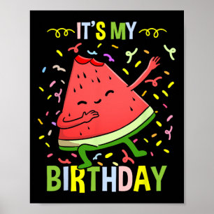Poster É Meu Aniversário Melancia