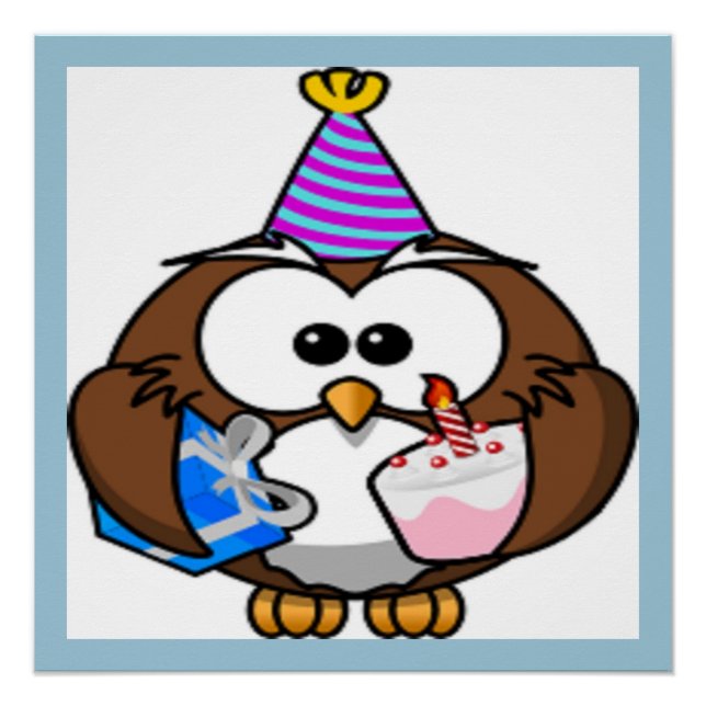PÔSTER "É MEU ANIVERSÁRIO" OWL (Frente)