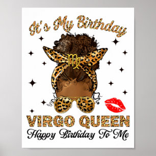 Poster É Meu Aniversário Rainha de Virgem Feliz Aniversár