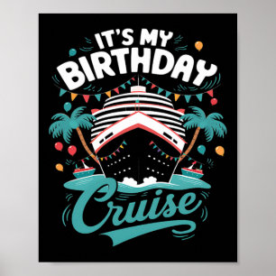 Poster É minha Festa de aniversário de férias do cruzeiro