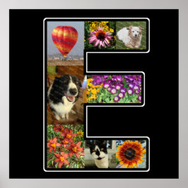 Poster E Monograma Crie Sua Própria Colagem de Fotos 8 Pr