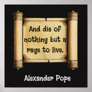 Poster E morrer de nada além de uma raiva para viver.