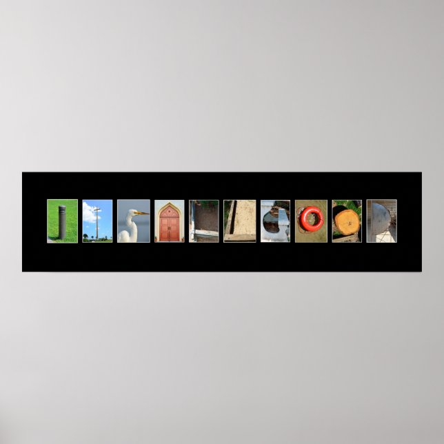 Pôster é muito bom soletrado com letras de figuras (Frente)