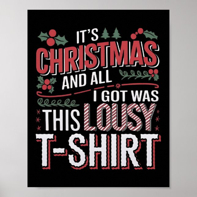 Poster É Natal e tudo o que tenho foi um péssimo Natal (Frente)