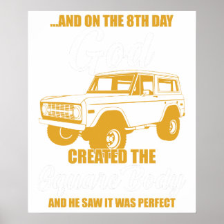 Poster e no 8º dia deus criou o corpo quadrado e