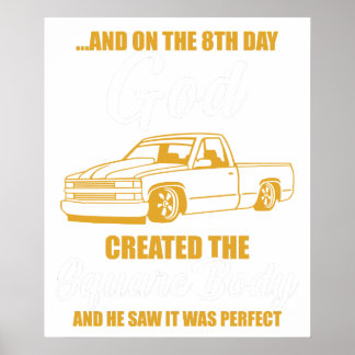 Poster e no dia vintageth deus criou o quadrado bo