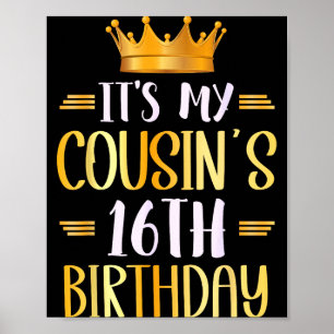 Poster É o 16º aniversário do meu primo Feliz 16 anos _3