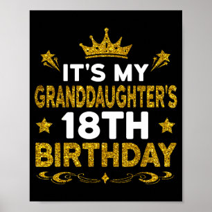 Poster É o 18º aniversário da minha neta Feliz 18 anos