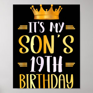 Poster É o 19º aniversário do meu filho Feliz 19 anos