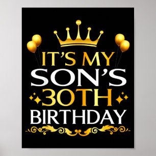 Poster É o 30º aniversário do meu filho Feliz aniversário