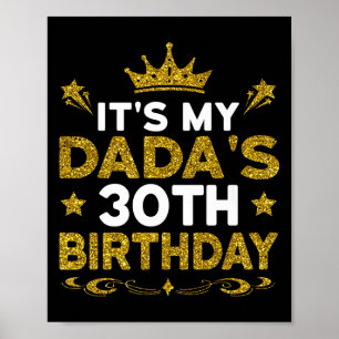 Poster É o 30º Aniversário do Meu Pai Feliz Aniversário 3