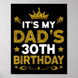 Poster É o 30º Aniversário do Meu Pai Feliz Aniversário 3