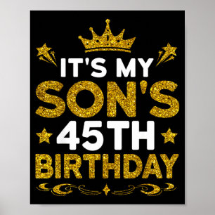 Poster É o 45º aniversário do meu filho Feliz Aniversário