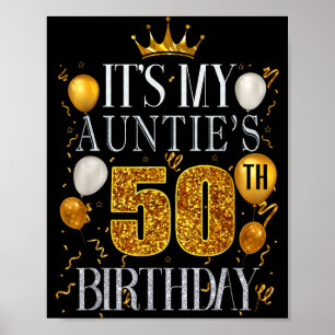 Poster É o 50º aniversário da minha tia Feliz aniversário
