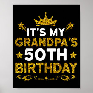 Poster É o 50º Aniversário do Meu Avô Feliz Aniversário 5
