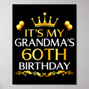 Poster É o 60º Aniversário da Minha Avó Feliz Aniversário
