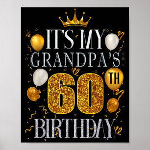 Poster É o 60º Aniversário do Meu Avô Feliz Aniversário 6