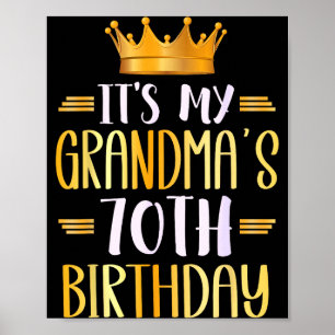 Poster É o 70º aniversário da minha avó Feliz 70 anos _
