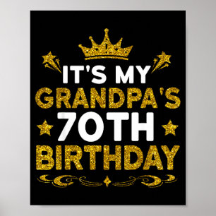 Poster É o 70º Aniversário do Meu Avô Feliz Aniversário 7