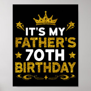 Poster É o 70º Aniversário do Meu Pai Feliz Aniversário 7