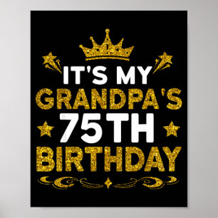 Poster É o 75º Aniversário do Meu Avô Feliz Aniversário 7