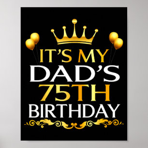 Poster É o 75º Aniversário do Meu Pai Feliz Aniversário 7